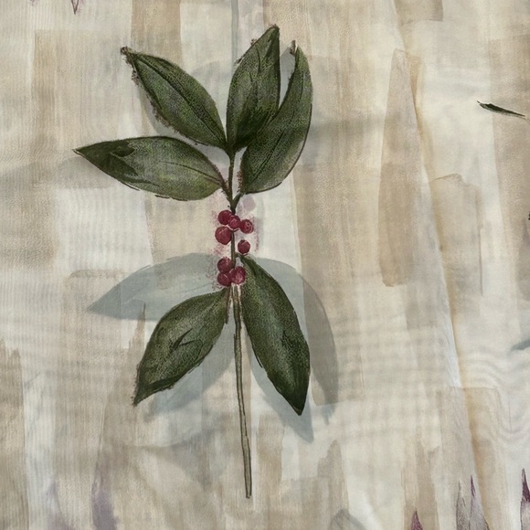 CROSCILL AUTUMN LEAVES SHEER SCARF VALANCE PANEL CURTAIN FABRIC 62 X 208 - Picture 9 of 10